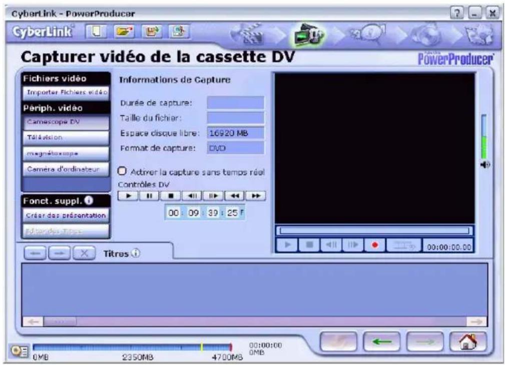CYBERLINK PowerProducer 1.0 - Capture à partir de caméscope DV - 1