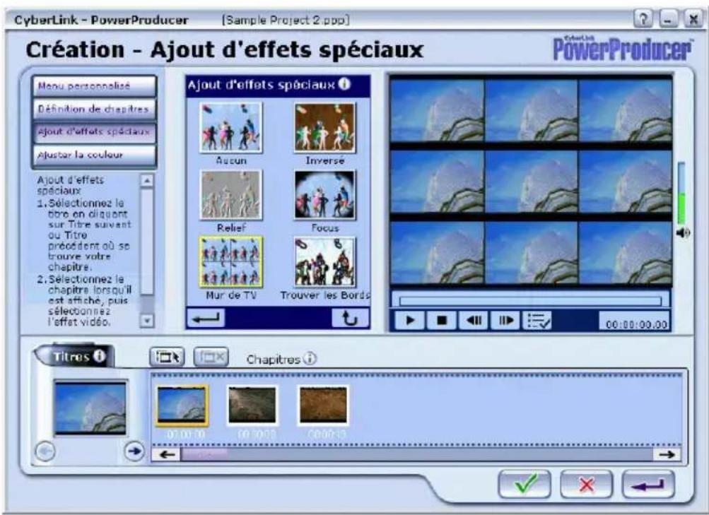 CYBERLINK PowerProducer 1.0 - Creation: Ajout d'effets spéciaux - 1