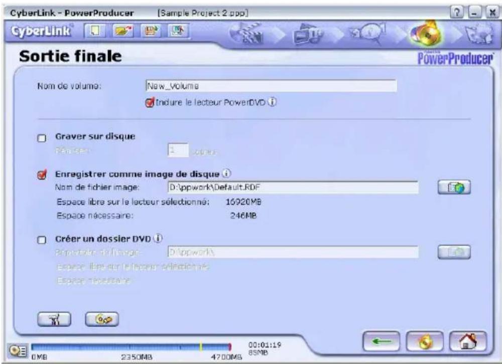CYBERLINK PowerProducer 1.0 - Enregistrement comme image de disque - 1