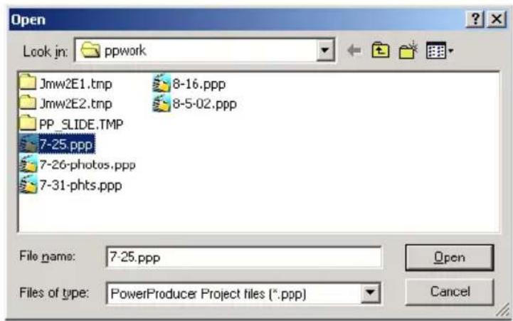 CYBERLINK PowerProducer 1.0 - Ouverture de Projets - 1