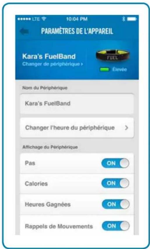 NIKE FuelBand SE - PERSONNALISATION DE L'AFFICAGE DU NIKE+ FUELBAND SE DEPUIS VOTRE MOBILE - 1