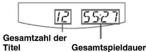 SONY CFDS20CP - So überprüfen Sie die Gesamtzahl der Titel und die Spieldauer der CD - 1
