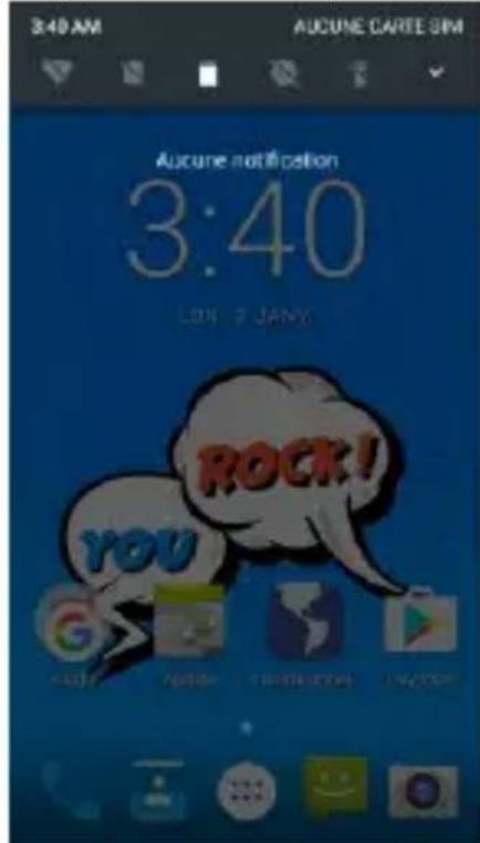 HISENSE Rock Lite - Ouverture du panneau des notifications - 1