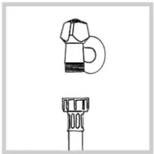 INDESIT IWE 8168 B (EU) - Connecting the water inlet hose - 1