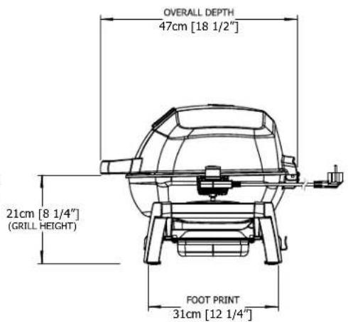 Napoleon TRAVELQ PRO285E - DIMENSIONS - 3