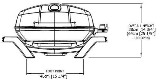 Napoleon TRAVELQ PRO285E - DIMENSIONS - 2