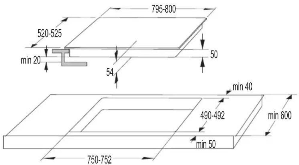 HISENSE I6456C - INSTALLATION DE LA TABLE DE CUISSON - 3