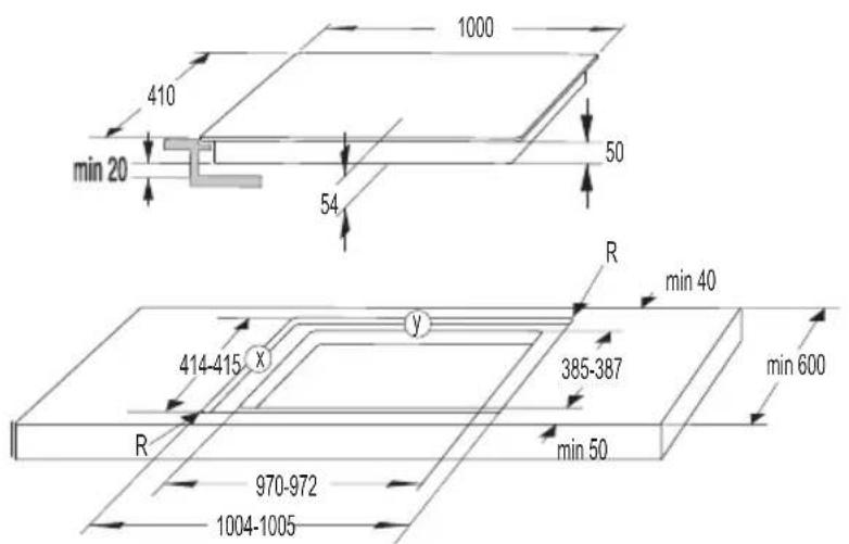 HISENSE I6456C - Plan de travail en pierre - 5
