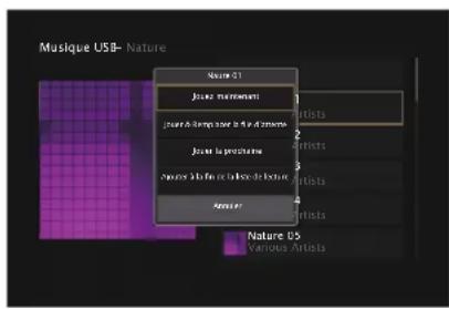 MARANTZ SR6014 - Parcourez la musique sur votre dispositif mémoire USB et sélectionnez une musique à lire. - 2