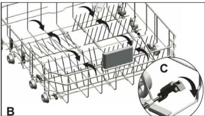 VIKING VDWU524WSSS - SUPPORT MULTIFONCTION POUR PANIER SUPÉRIEUR - 7