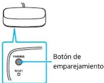 SONY SRSWS1 - Presione el botón de emparejamiento ubicado en la parte inferior del transmisor - 1