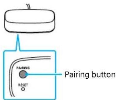 SONY SRSWS1 - Press the pairing button located on the bottom of the transmitter - 1