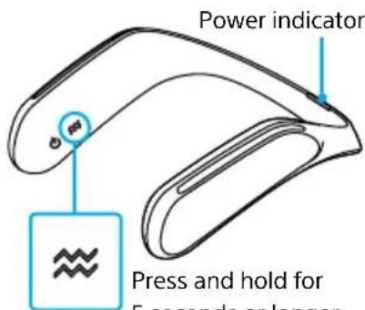 SONY SRSWS1 - Set the speaker to the pairing mode - 1