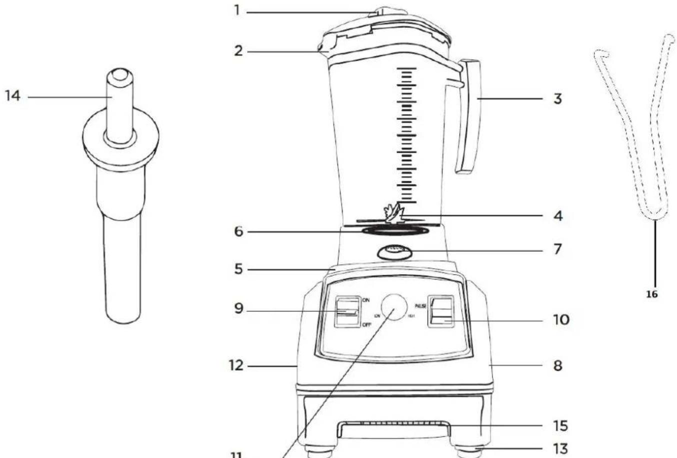 Orbegozo BV 9600 - DESCRIPTION AND ASSEMBLY OF THE PARTS - 1