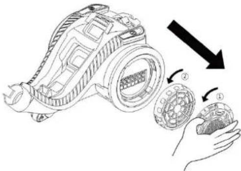 Orbegozo AP 8030 - Cleaning the exhaust air filter - 1