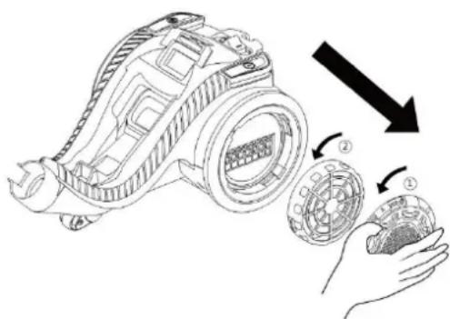 Orbegozo AP 8030 - Nettoyage du filtré à air-sortant - 1