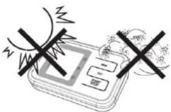 Diagram showing a device with warning symbols and text labels, possibly indicating electrical hazard or safety warning.