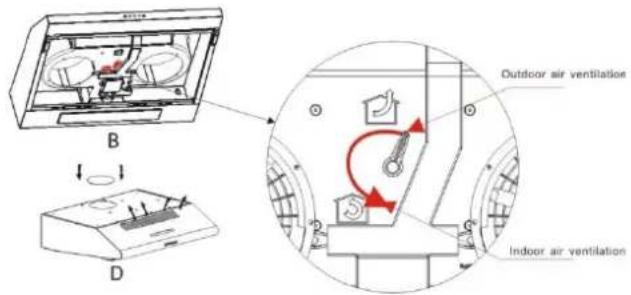 Orbegozo ST 07160 D BL - Adjusting the air absorption - 3