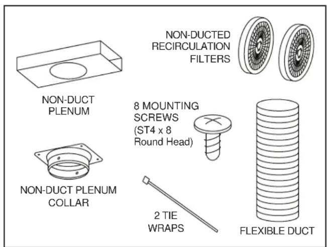 BROAN B5336SS - INSTALL THE HOOD (Non-Ducted Hoods Only) - 1