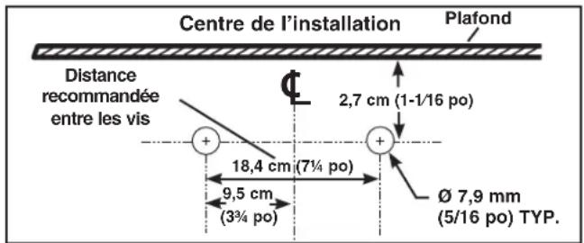 BROAN B5336SS - INSTALLATION DE LA BRIDE DE MONTAGE DE CONDUIT DECORATIF SUPÉRIEUR - 1