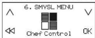 WHIRLPOOL SMP 658CBTIXL - Aktivace funkce Chef Control: - 1