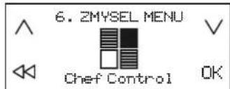 WHIRLPOOL SMP 658CBTIXL - Na aktivovanie funkcie Chef Control stlacte: - 1