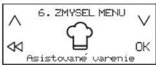 WHIRLPOOL SMP 658CBTIXL - Aktivovanie fungkcie Asistovane varenie: - 1