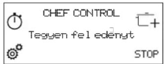 WHIRLPOOL SMP 658CBTIXL - A Chef Control funkcio aktivalasahoz: - 2