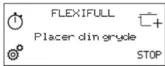 WHIRLPOOL SMP 658CBTIXL - Aktivering af Funktionen Flexifull: - 2