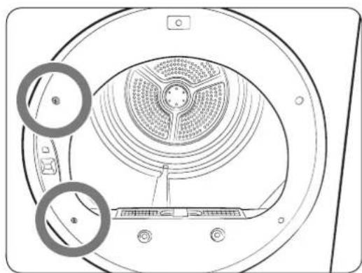 SAMSUNG DV22K6800EW - Changement de position de la porte - 3