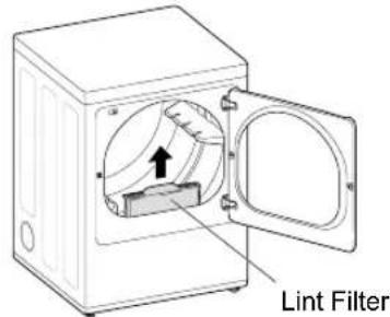 LG DLE7300VE - Cleaning the Lint Filter - 1