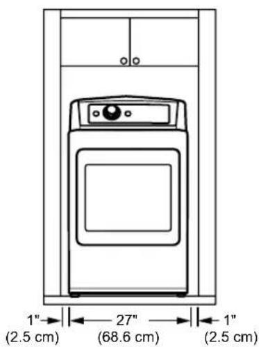 LG DLE7300VE - Installation Spacing for Recessed Area or Closet - 3