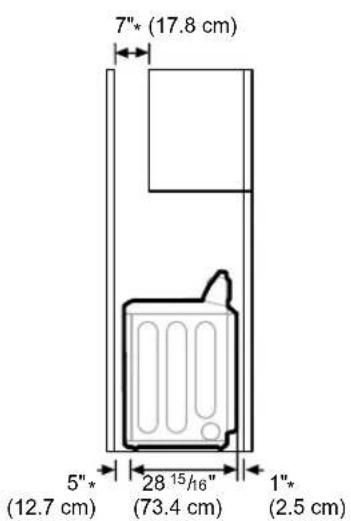 LG DLE7300VE - Installation Spacing for Cabinet - 2