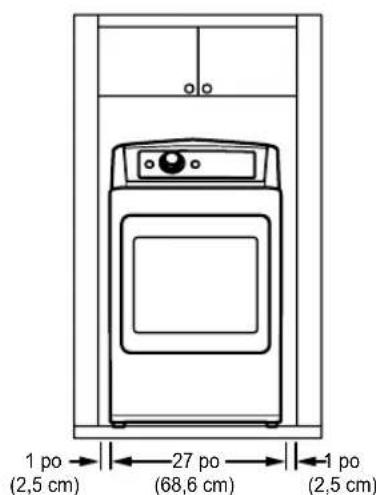 LG DLE7300VE - Espace pour une installation en encastrement ou dans un placard - 3