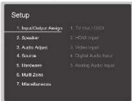 ONKYO TXNR797 - Commandes du menu - 2