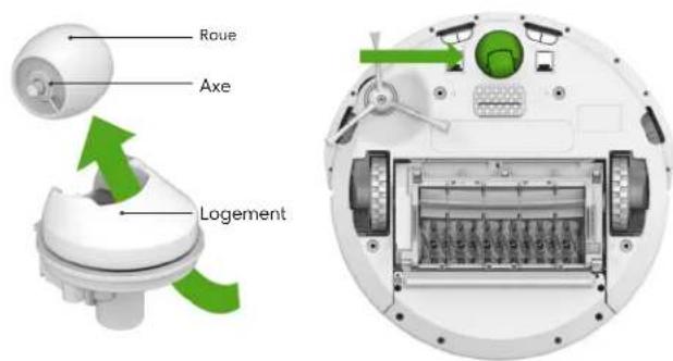 IROBOT Roomba 606 - Nettoyage de la roue avant - 1
