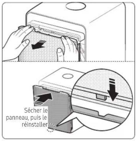 SAMSUNG Cube AX9500 - Nettoyage et séchage du panneau avant - 1