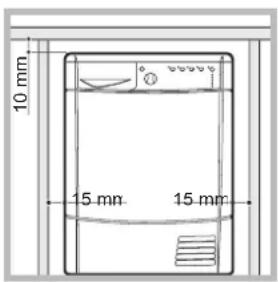 INDESIT IDCA 835 B (EU) - Where to install the tumble dryer - 1
