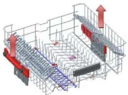TELEFUNKEN TFGS60SI10A++ - Hohenverstellung des gefüllten oberen Korbs - 1