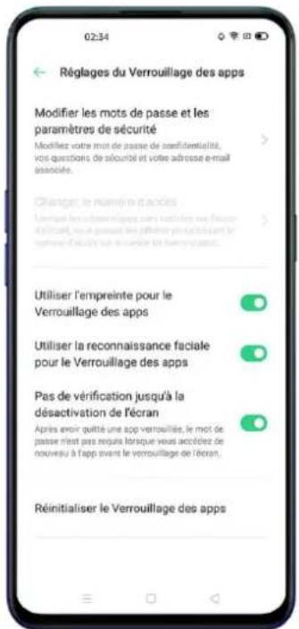 OPPO Reno 3 Pro - Mot de passer de confidentialité - 3