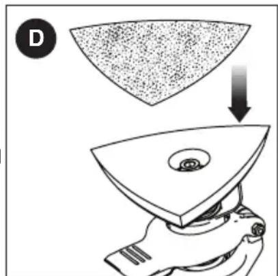 BLACK & DECKER BDCMTO - INSTALLING/REMOVING SANDING SHEETS - FIGURE D - 1