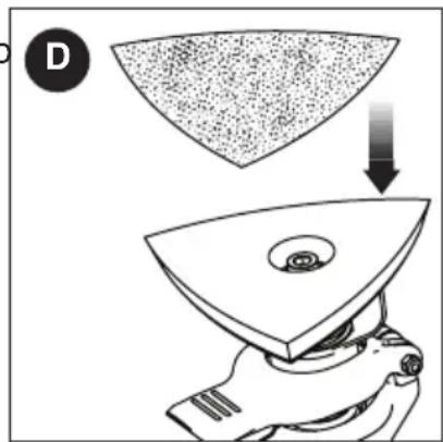 BLACK & DECKER BDCMTO - INSTALACIÓN/EXTRACCIÓN DE LAS HOJAS DE LIJADO (FIGURA D) - 1