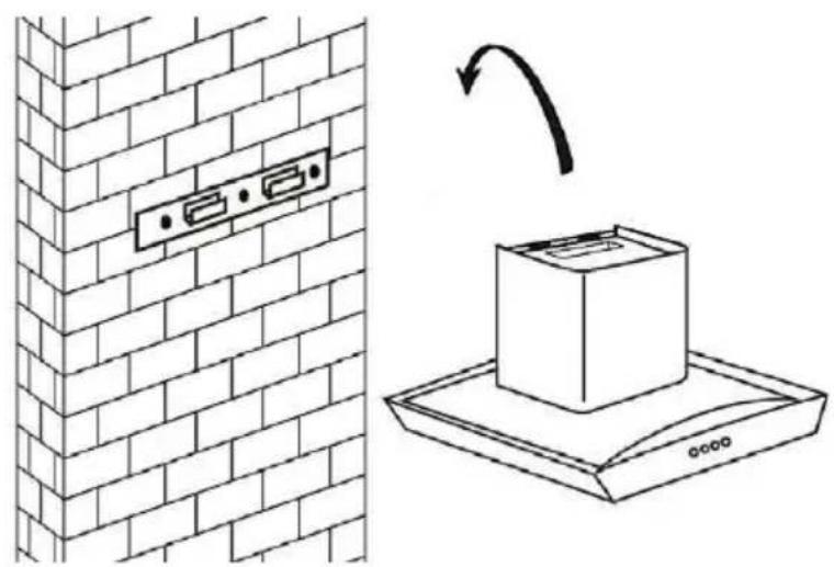 HOOVER HHOOD 300 DECOR HDG9DCK3B - Instalace (montáž na stěnu) - 6