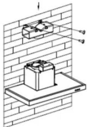 HOOVER HHOOD 300 DECOR HDG9DCK3B - INSTALACJA (ODBŁYWACZ POWIETRZA DO MODELI T-SHAPE, SZKŁA Z KRZYWEM, SZKŁA PŁASKIEGO): - 3