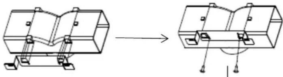 HOOVER HHOOD 300 DECOR HDG9DCK3B - INSTALLATION(AIRDEFLECTORFORT-SHAPE,CURVEDGLASS,FLAT GLASSMODELS): - 2