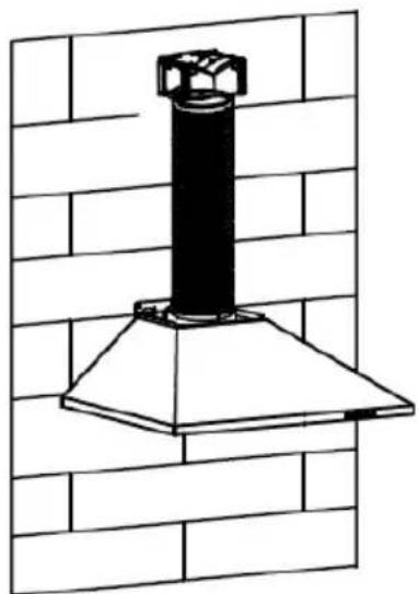 HOOVER HHOOD 300 DECOR HDG9DCK3B - INSTALARE (DEFLECTOR DE AER PENTRU MODELE PIRAMIDE ŞI SLAN): - 3