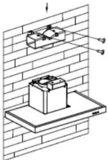 HOOVER HHOOD 300 DECOR HDG9DCK3B - INSTALLATION(LUFTABWEISERFÜRT-FORM, GEBOGENESGLAS, FLACHGLASMODELLE): - 3