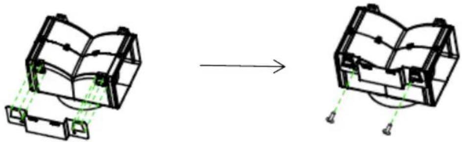 HOOVER HHOOD 300 DECOR HDG9DCK3B - INSTALLATION(AIRDEFLECTORFORT-SHAPE,CURVEDGLASS,FLAT GLASSMODELS): - 11