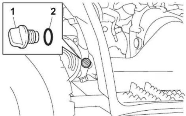 YAMAHA YFZ50 (2021) - Changement de l'huile de boîte de vitesses - 1