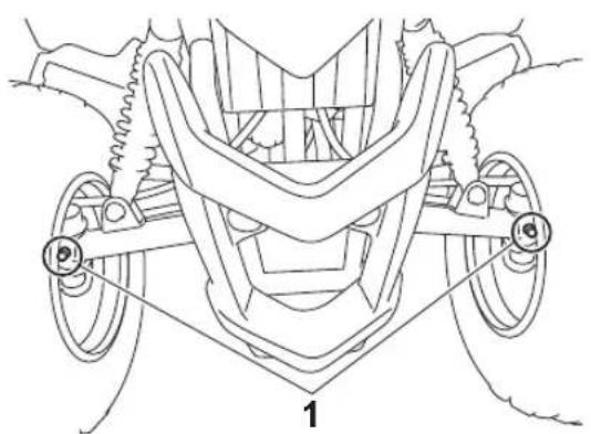 YAMAHA YFZ50 (2021) - Lubrification des pivots de fusée avant - 1